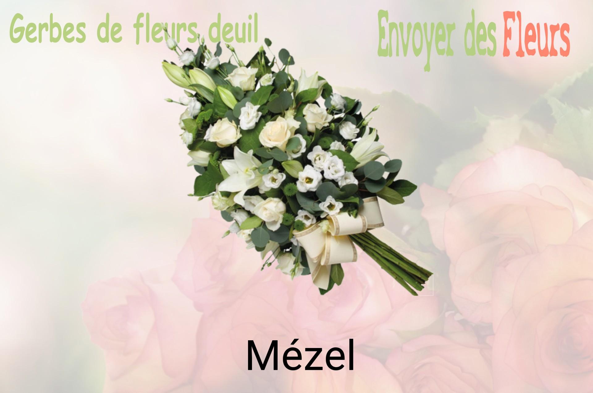 Gerbe de fleurs de deuil livrée à Mézel